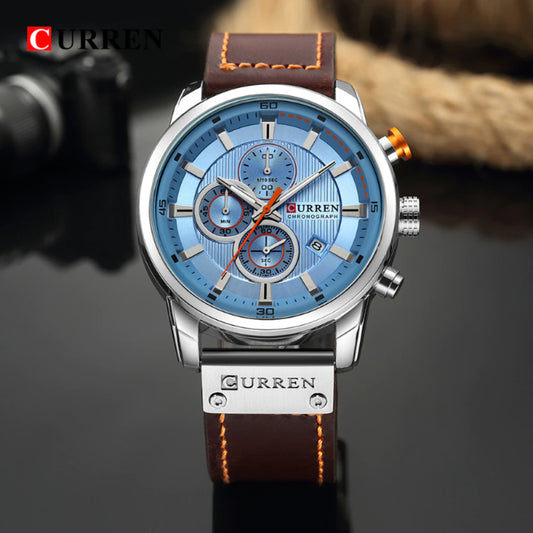 Reloj CURR-8291 Marrón con celeste